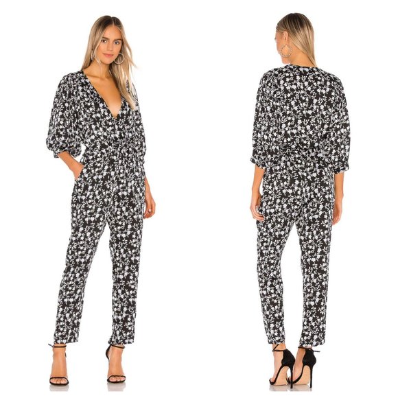1. State Pants - 1. State Romantic Vines Jumpsuit Black Small
